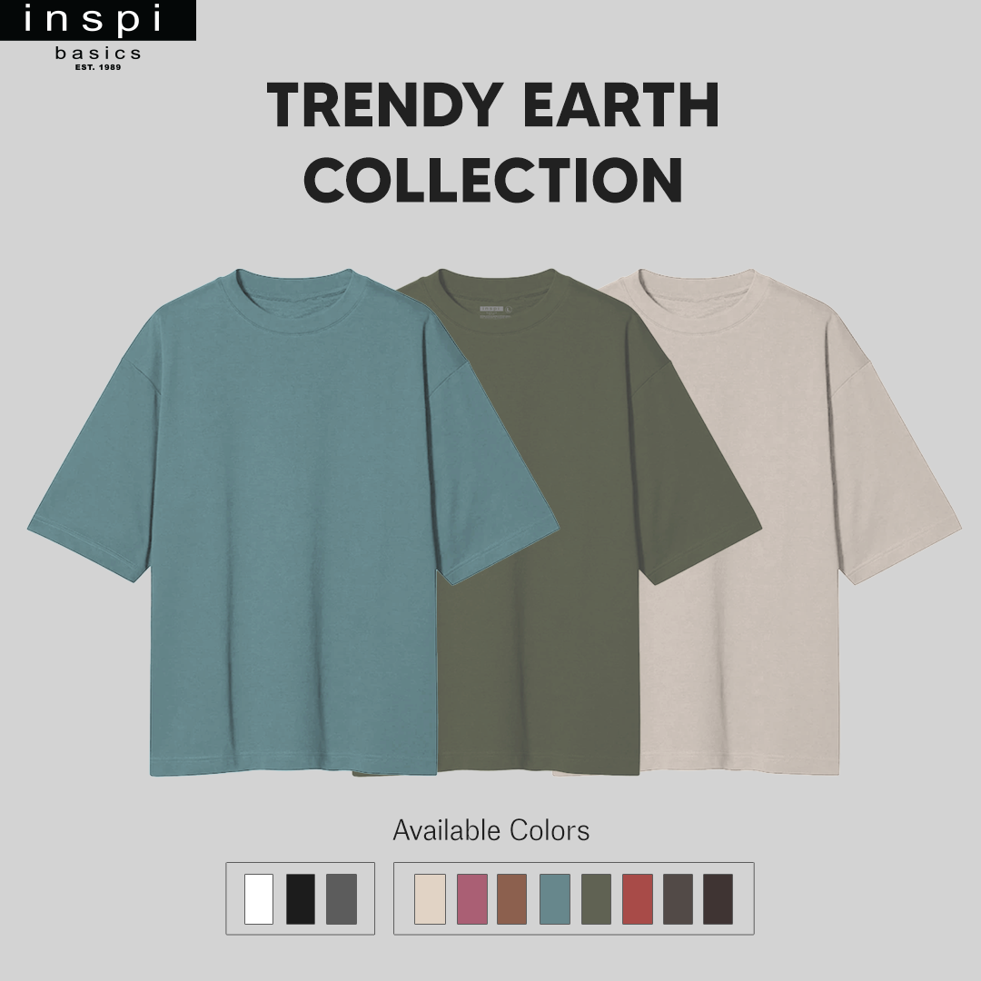 INSPI Basics Premium Teal Oversized Shirt Trendy Earth For Men