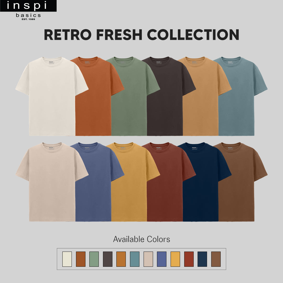INSPI Basics Premium Ash Gray Plain Shirt Retro Fresh for Men