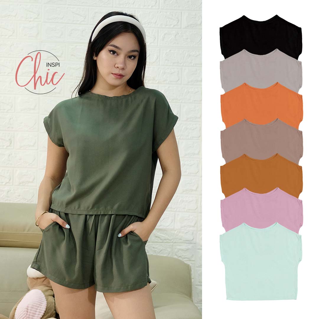 INSPI Chic Rust Boxy French Crop Tank Tops for Women Croptop Korean Top Sleeveless Tees