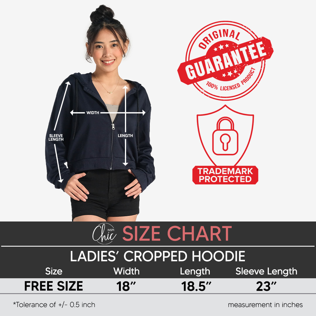 INSPI Chic Plain Crop Top Hoodie Jacket For Women w/ Pockets & Zipper Croptop for Woman Korean Tops