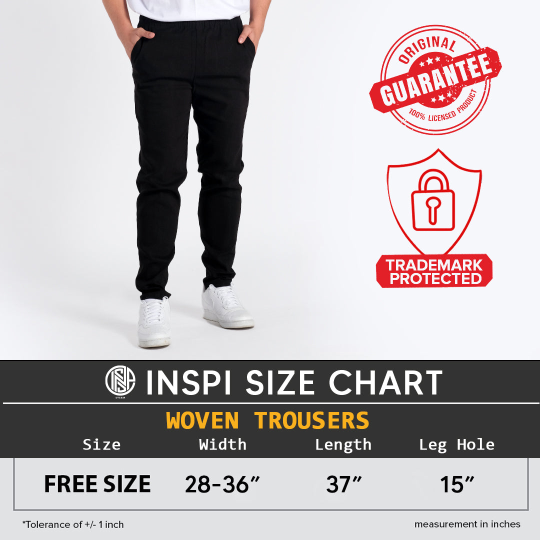 INSPI Trouser Pants for Men with Pockets & Drawstring for Men in Dark Gray