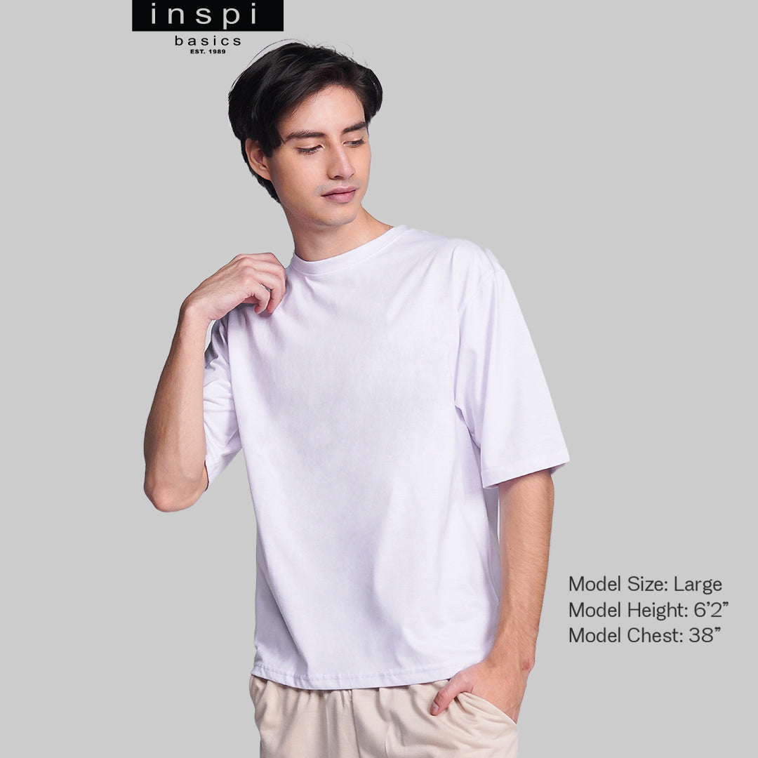 INSPI Basics Premium White Oversized Shirt Neutrals For Men