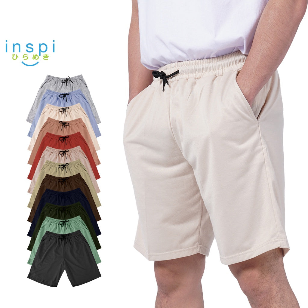 INSPI Walking Shorts for Men Summer in Khaki Cotton Korean Short for Women Plus Size Beach Outfit