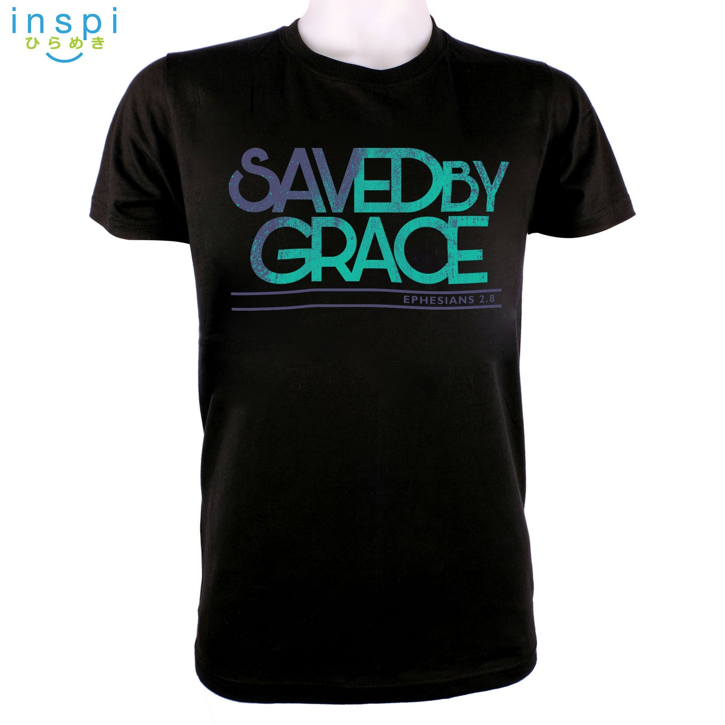INSPI Shirt Saved by Grace Mens Statement Tshirt