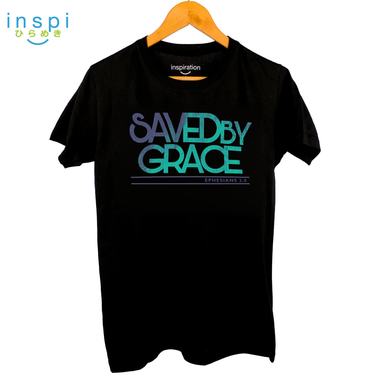 INSPI Shirt Saved by Grace Mens Statement Tshirt