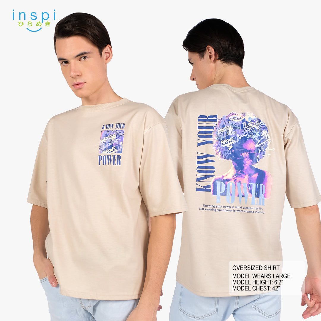 INSPI Tees Loose Fit Know Your Power Oversized Tshirt