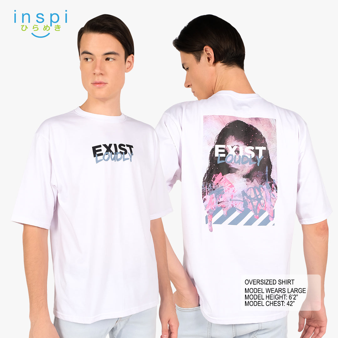 INSPI Tees Loose Fit Exist Loudly Oversized Tshirt