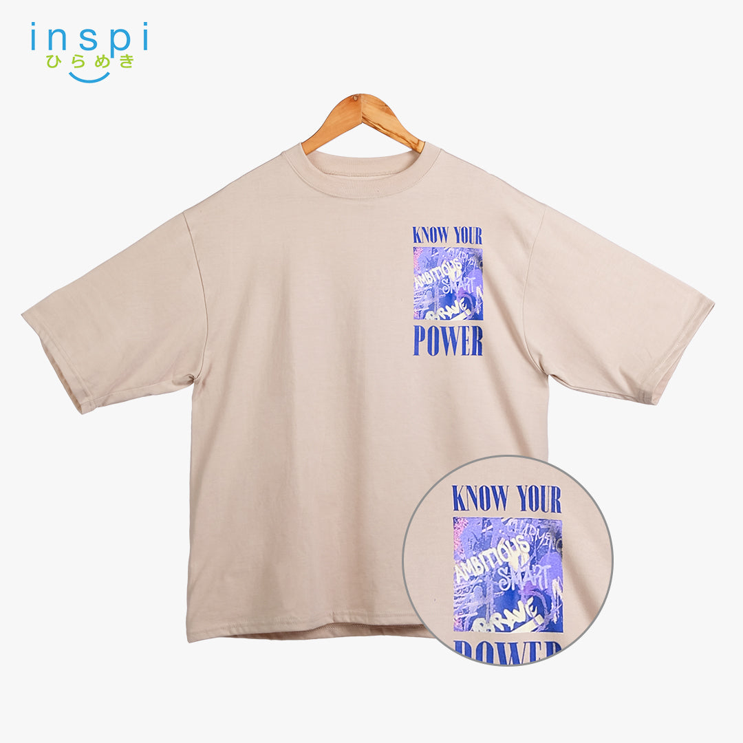 INSPI Tees Loose Fit Know Your Power Oversized Tshirt