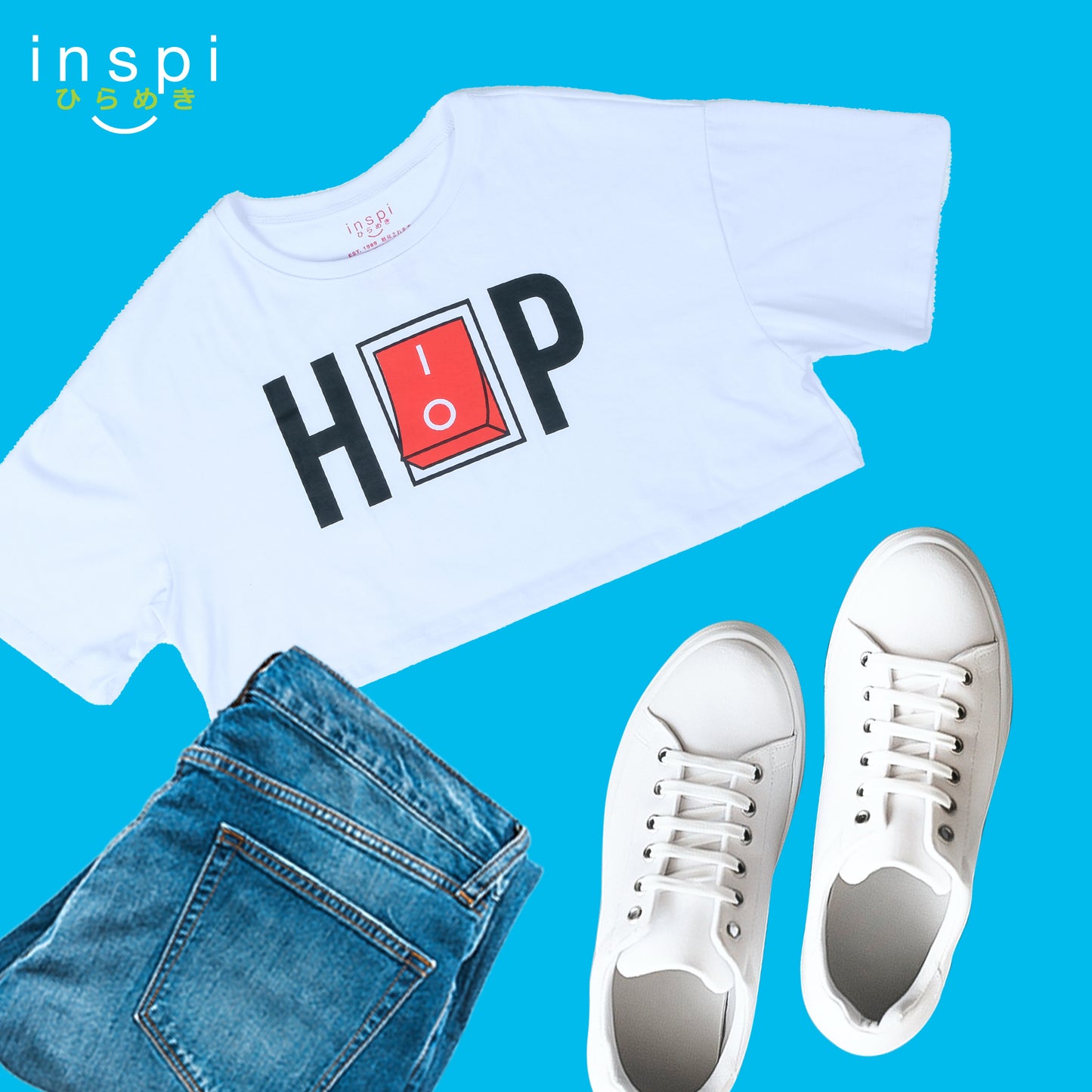 INSPI Oversized Crop Top Hip Hop Graphic Tshirt