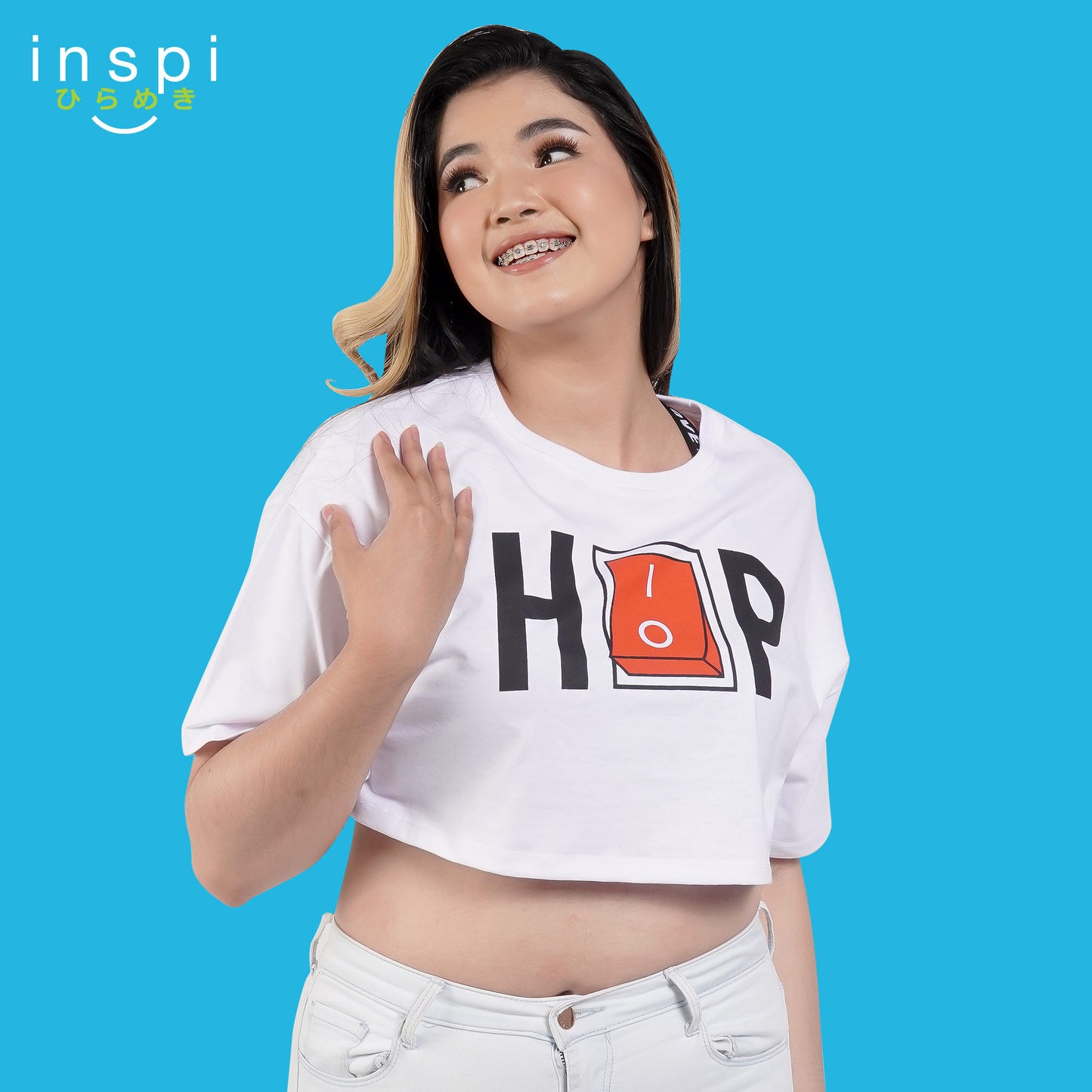INSPI Oversized Crop Top Hip Hop Graphic Tshirt