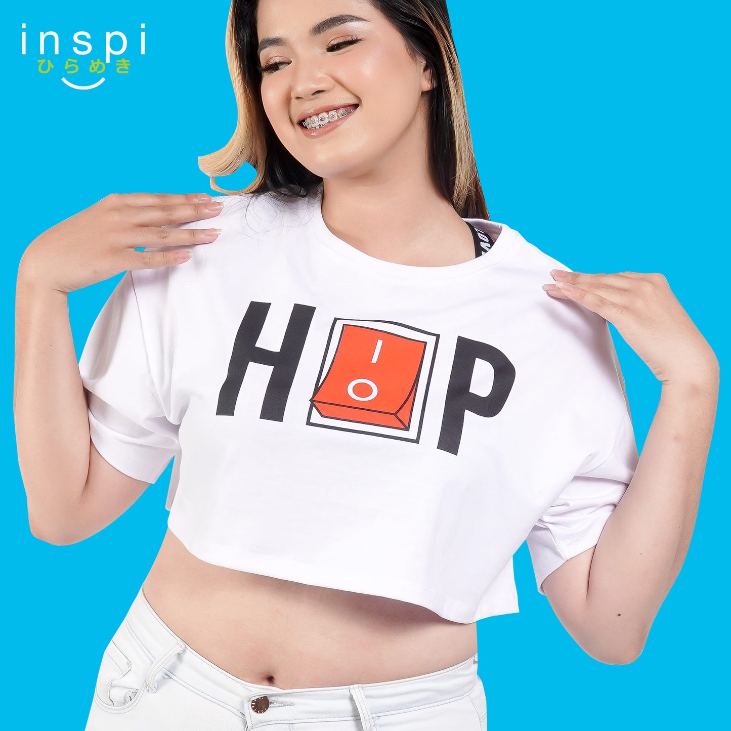 INSPI Oversized Crop Top Hip Hop Graphic Tshirt