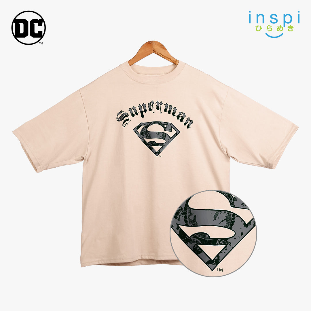 Authentic Warner Bros Superman Loose Fit Tattoo Logo Graphic Oversized Tshirt for Men Shirt Women